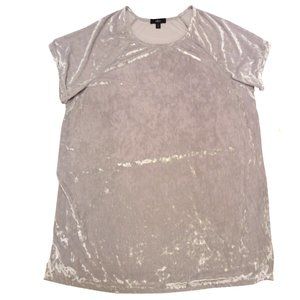 Ellos Velour Silver Tunic Women’s Plus Size Top Sz 1x / 22